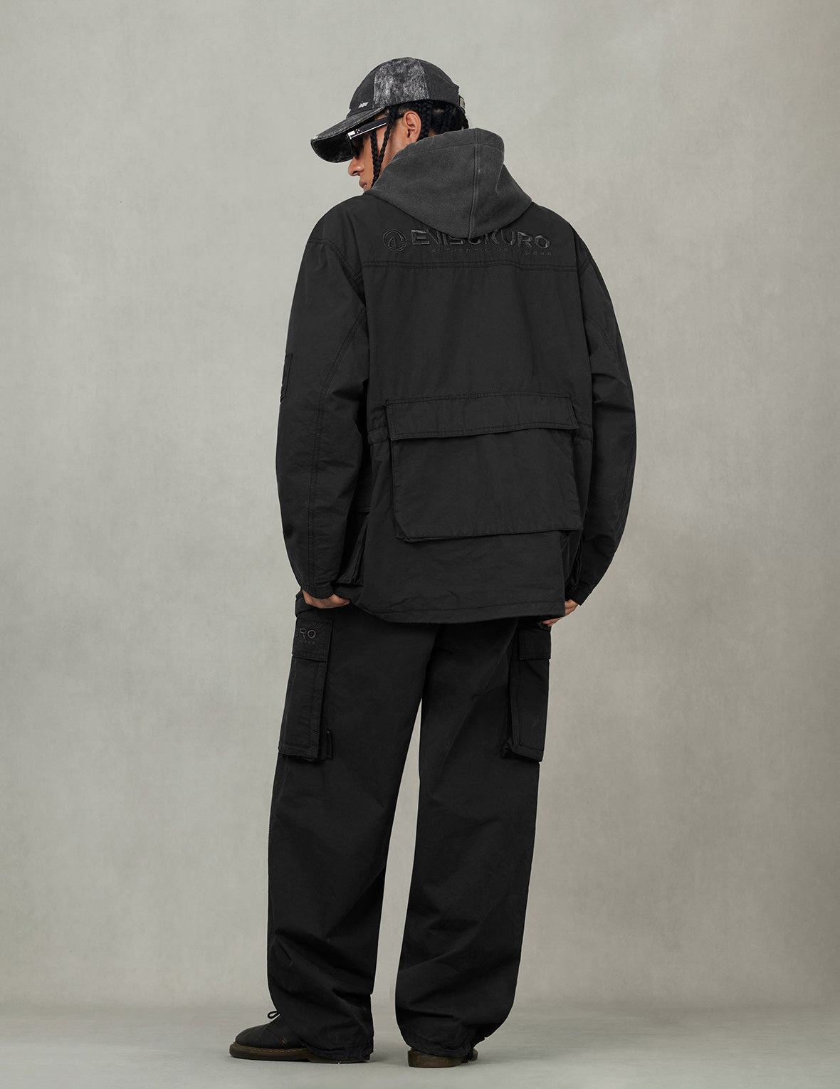 EVISUKURO Embroidery and Bio-washed Relax Fit Jacket - 8