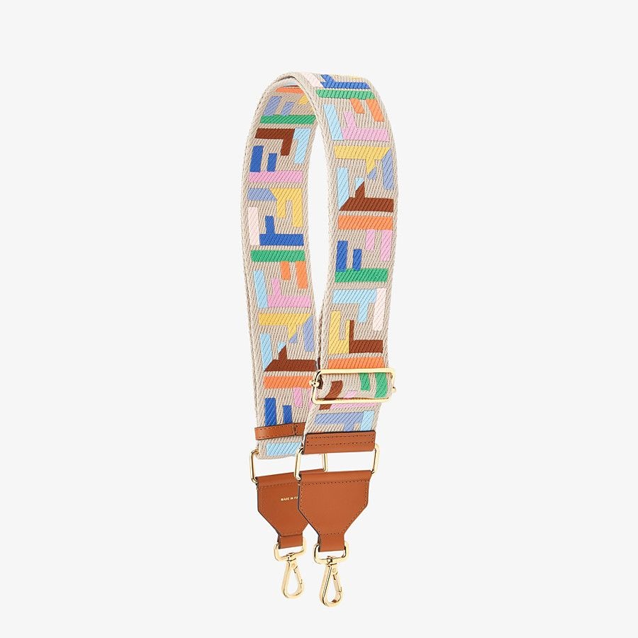 Beige ribbon shoulder strap - 1