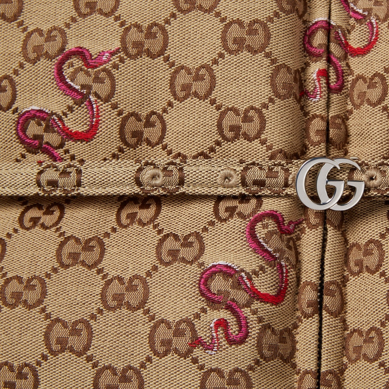 Embroidered GG canvas padded jacket 7