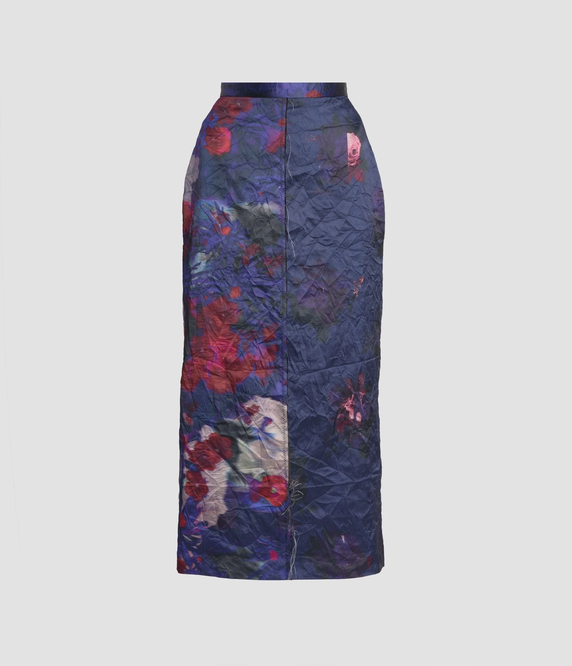 TEXTURED SATIN PENCIL SKIRT - 1