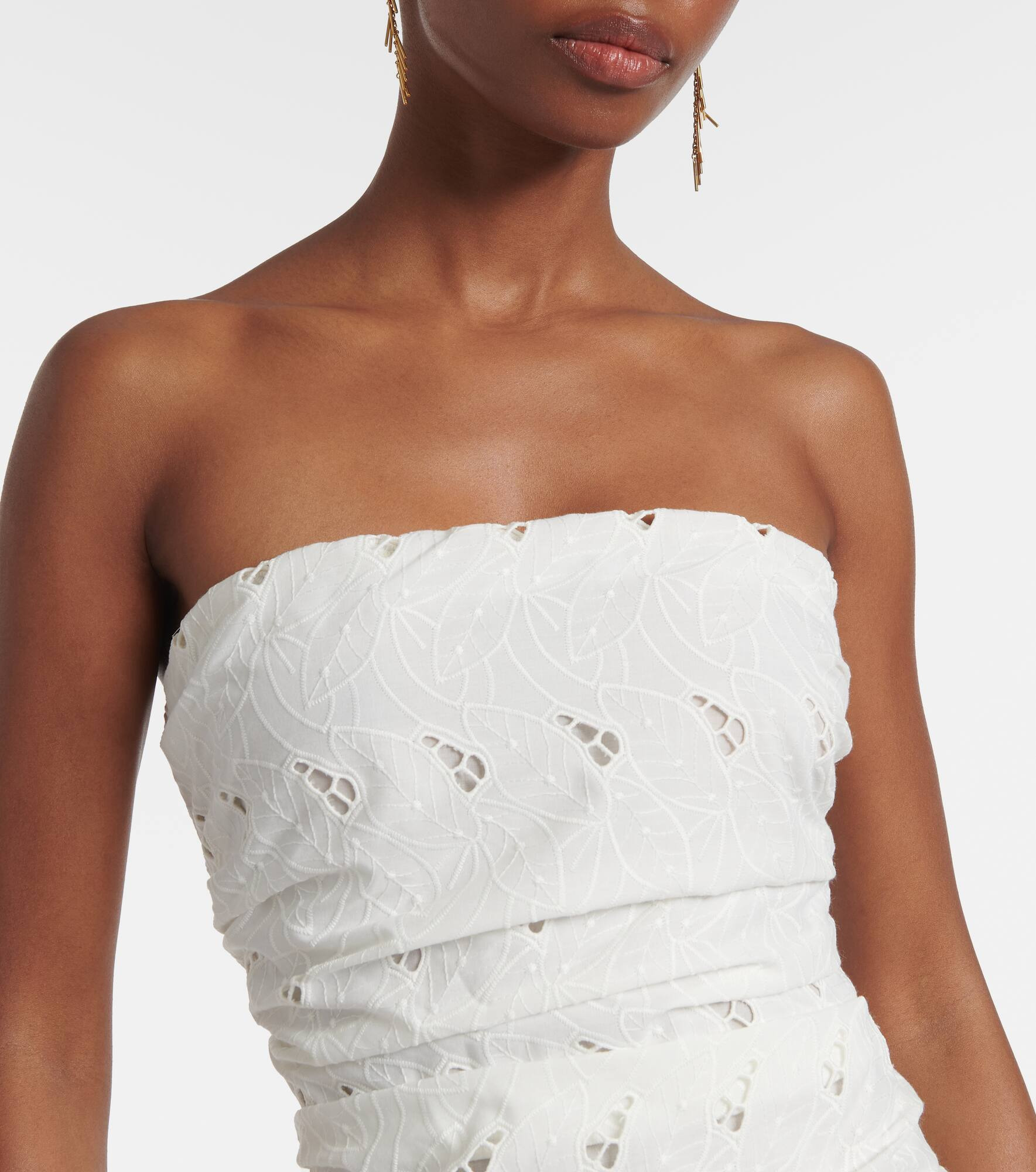 Moa broderie anglaise draped maxi dress - 4