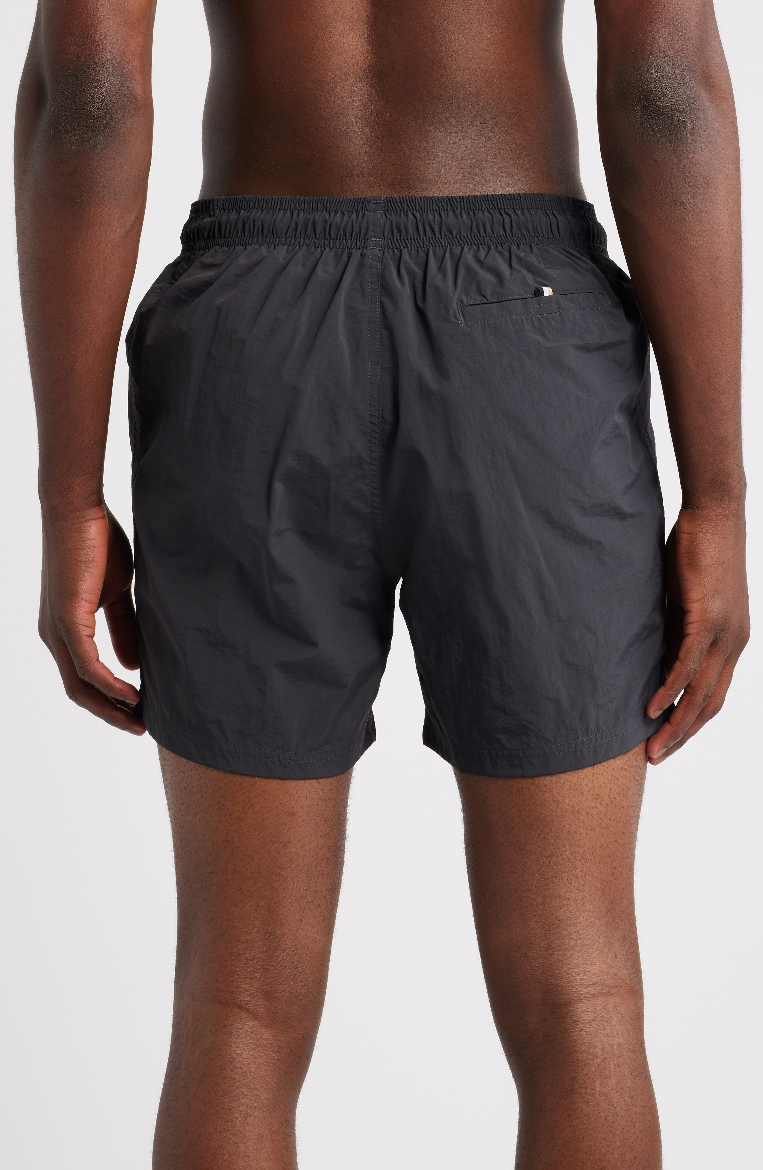 BOSS Octopus Swim Trunks in Dark Grey at Nordstrom - 2