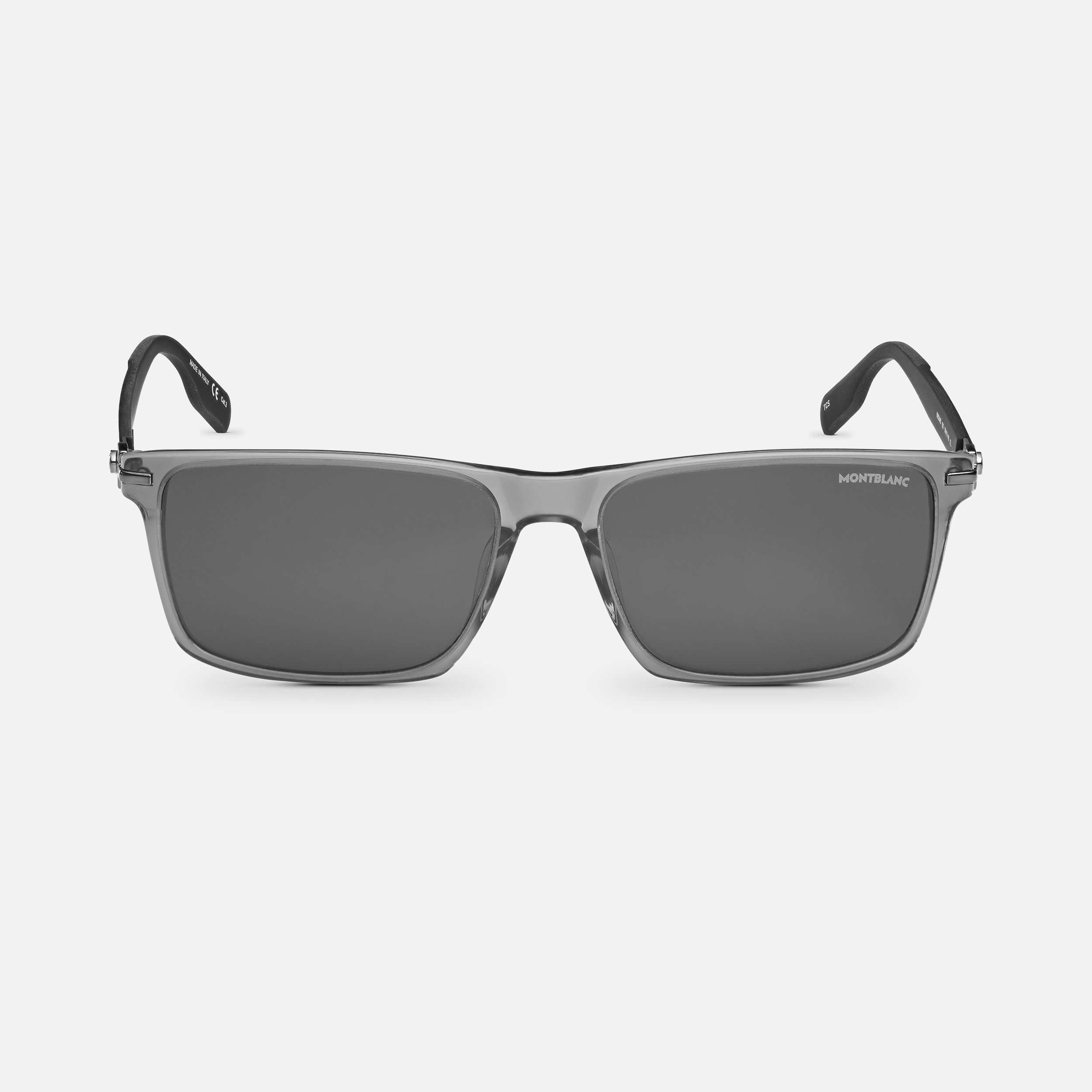 Rectangular Sunglasses with Gray Colored Acetate Frame - 1