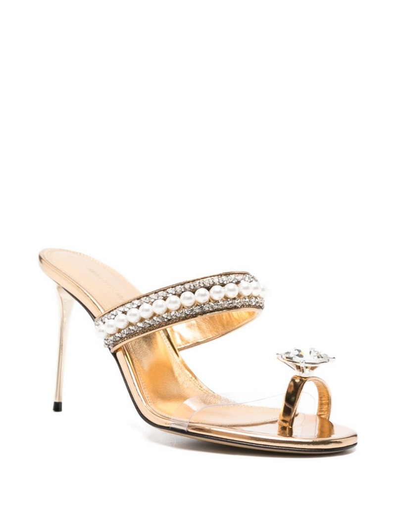 MACH & MACH pearl-embellished sandals outlook