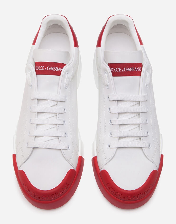 Calfskin nappa Portofino sneakers with rubber toe - 4