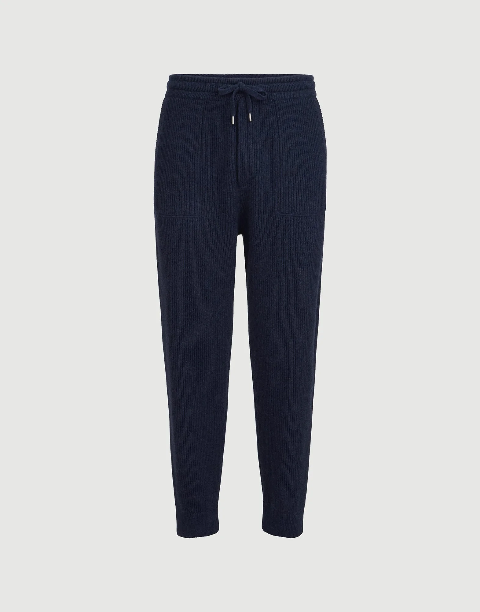 Cashmere English rib knit joggers - 1