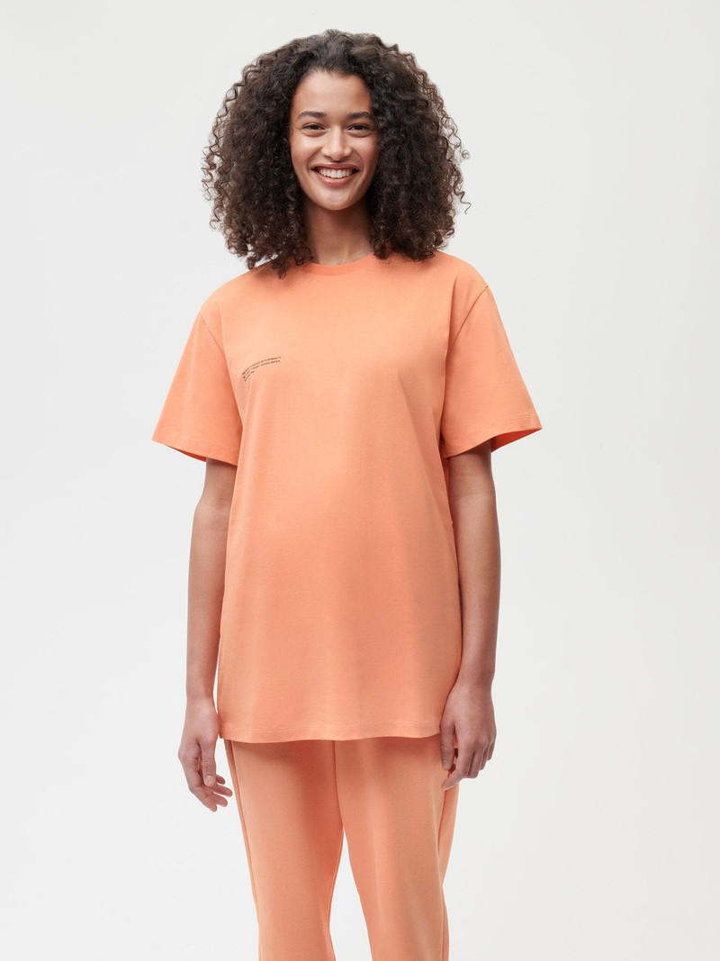 PANGAIA Womens 365 Midweight T-shirt - Peach Perfect outlook