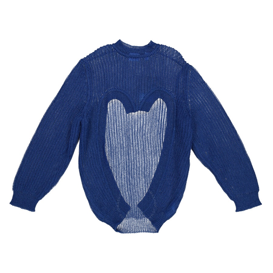 Open Box - Burberry Ladies Warm Royal Blue Cut-Out Knit Technical Reconstructed Sweater, Size Large - 5