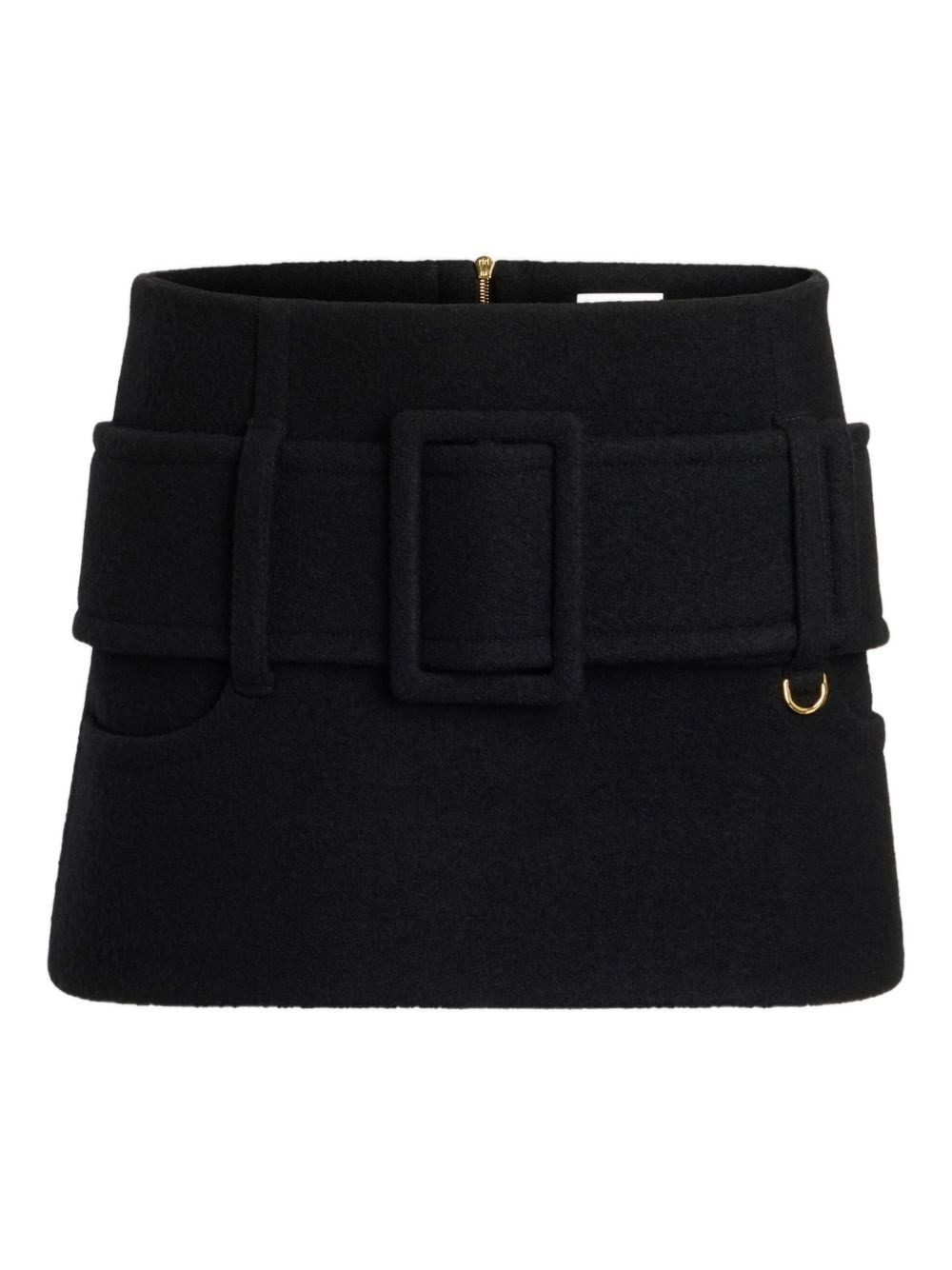 Miniskirt with boiled wool belt - 1