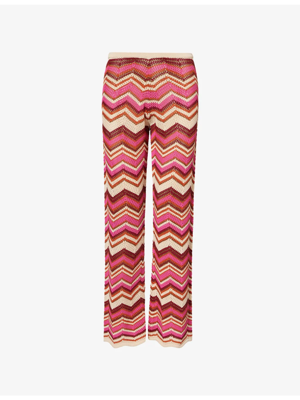 Cierra Chevron-Stripe Knitted Trousers - 1