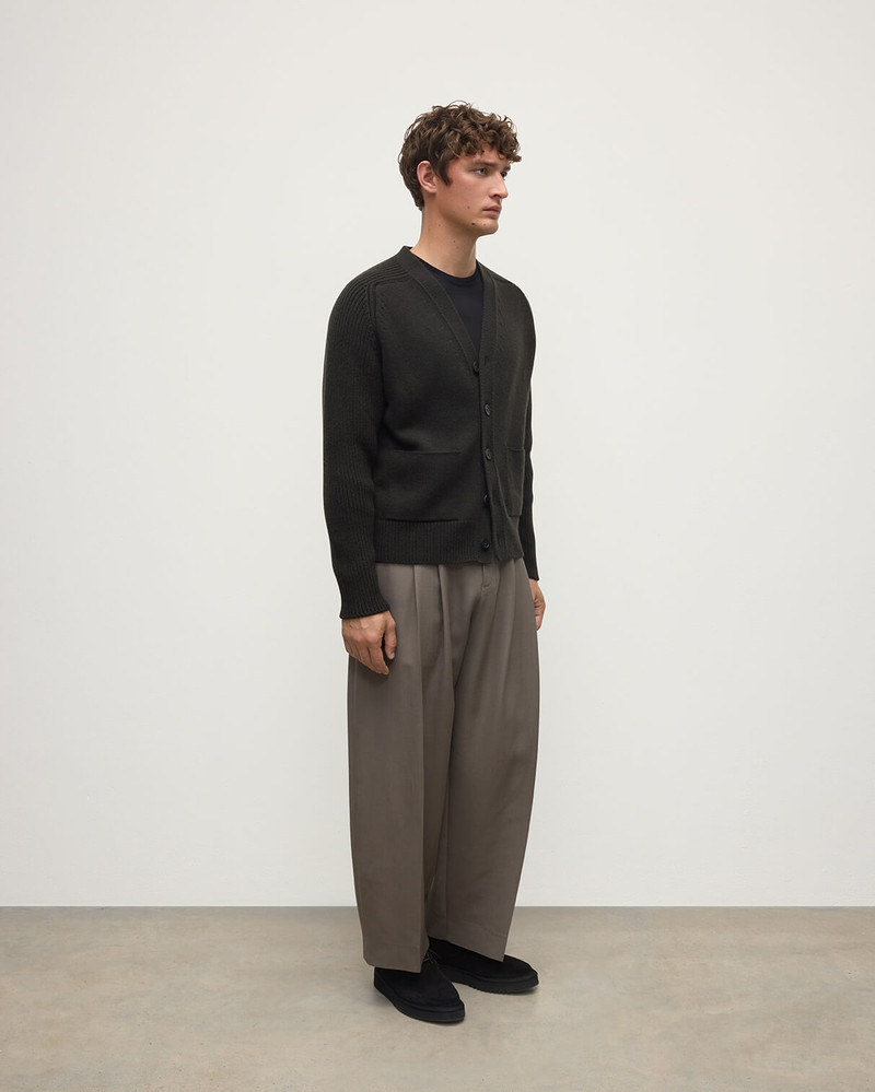 Ribbed Cashmere Grey Cardigan 3