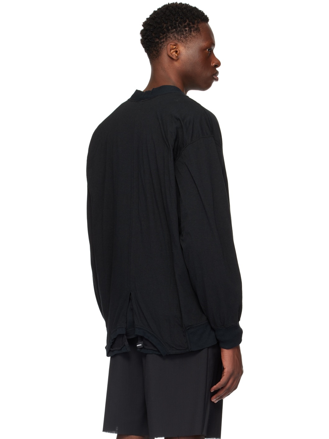 Black Layered Cardigan - 3