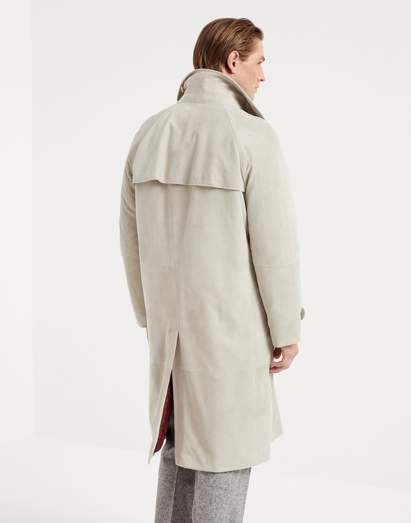 Brunello Cucinelli Suede overcoat outlook
