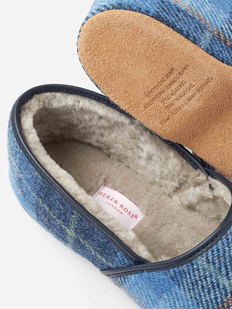 Men's Slippers Crawford Suede Sheepskin Blue - 5