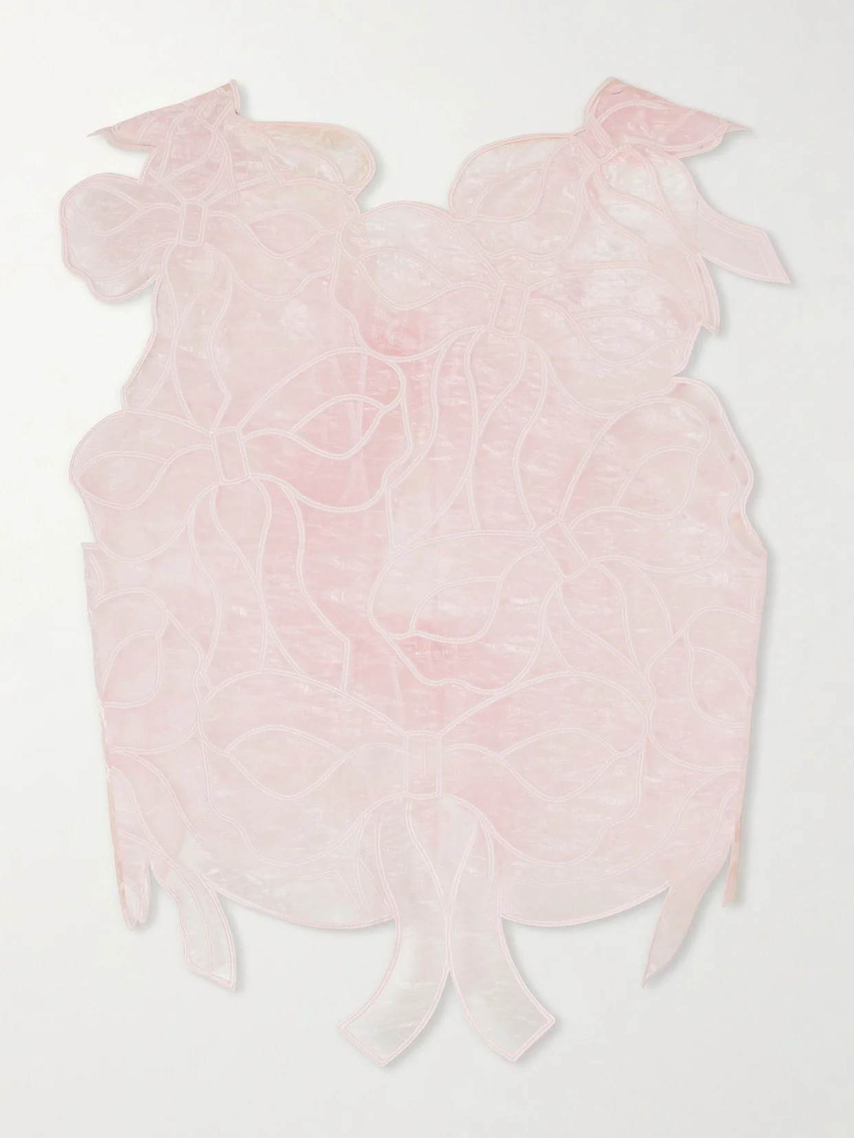 Aya Embroidered Crinkled Organza Top - 1