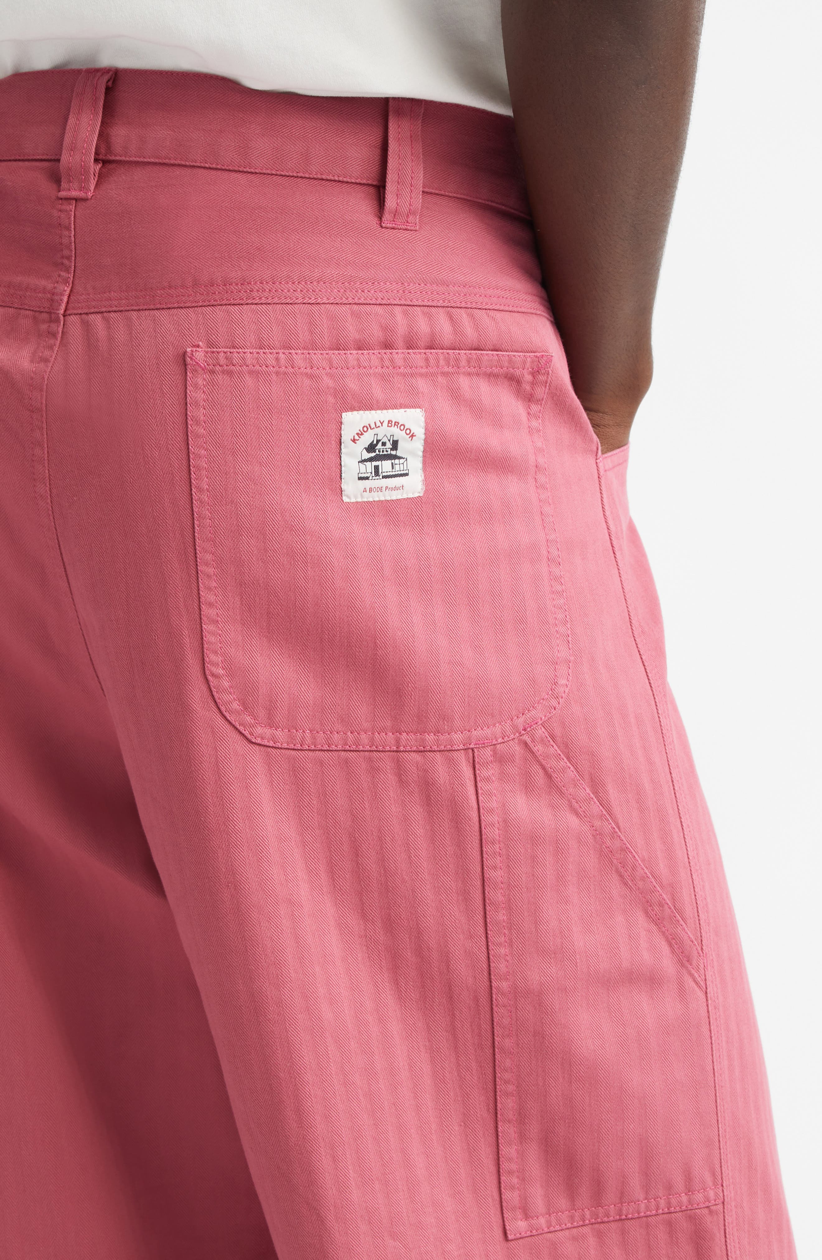 Bode Knolly Brook Twill Trousers in Pink at Nordstrom - 5