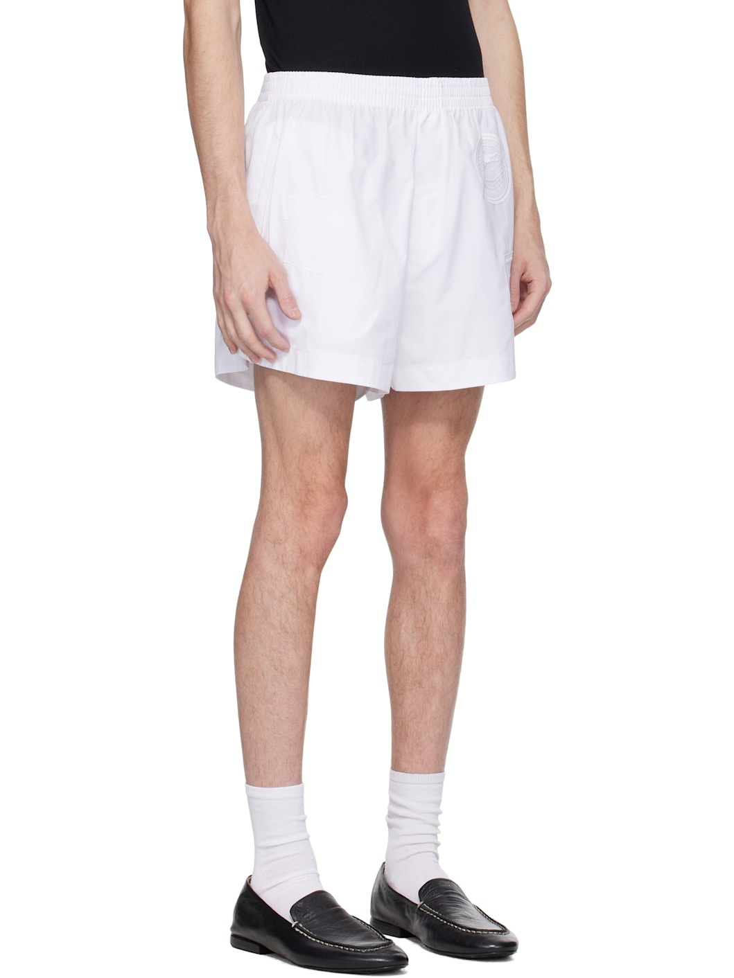 White Runway Lace Badge Shorts - 2