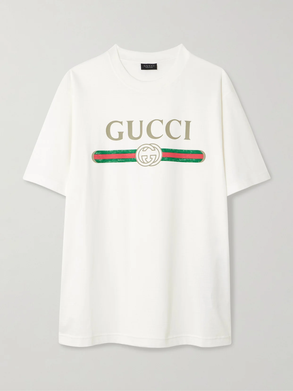 Oversized Printed Cotton And Silk-blend Jersey T-shirt - 1