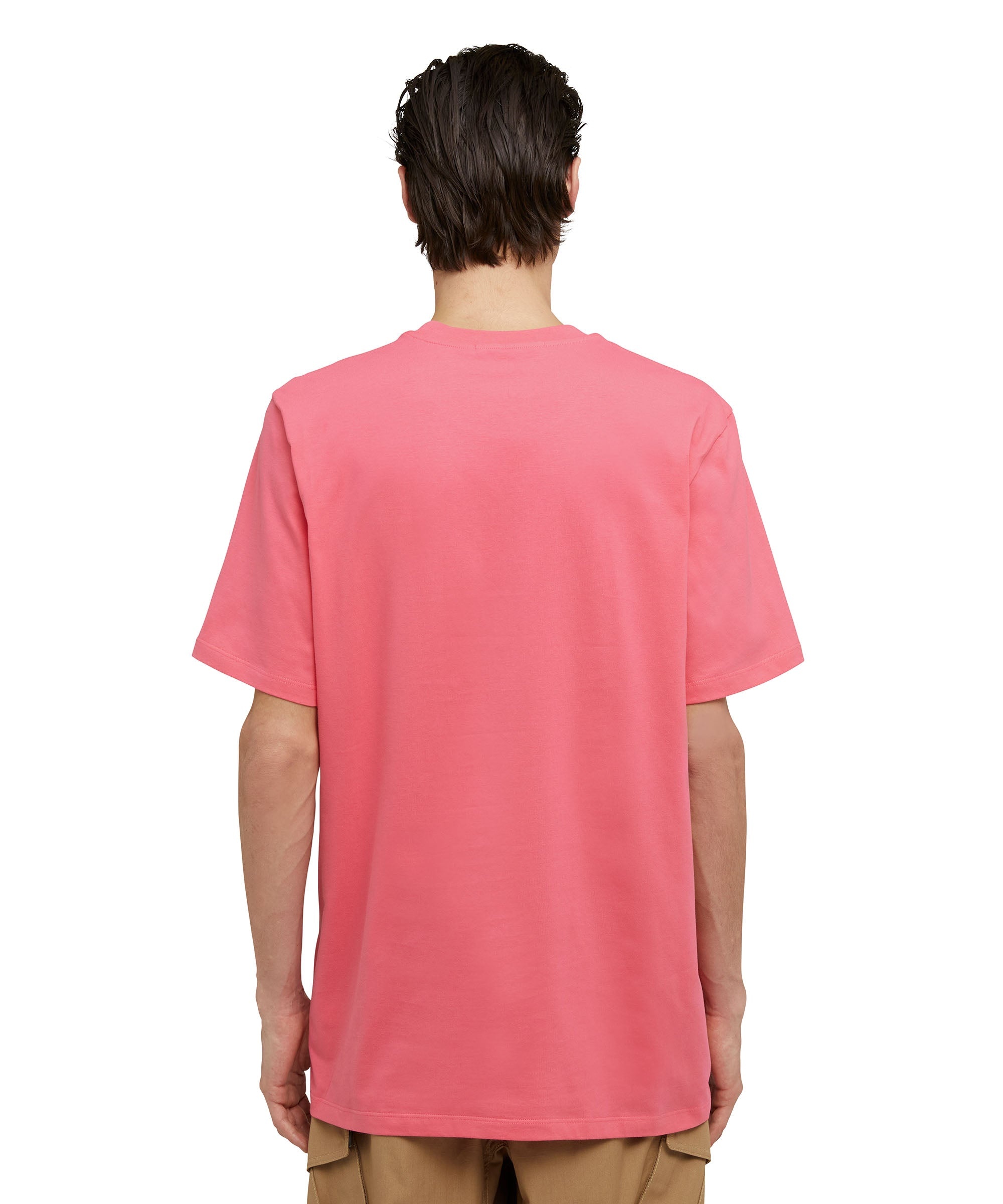 Cotton crewneck t-shirt with MSGM micro logo - 3