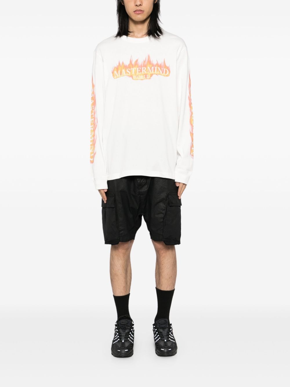 logo print long-sleeves T-shirt - 2