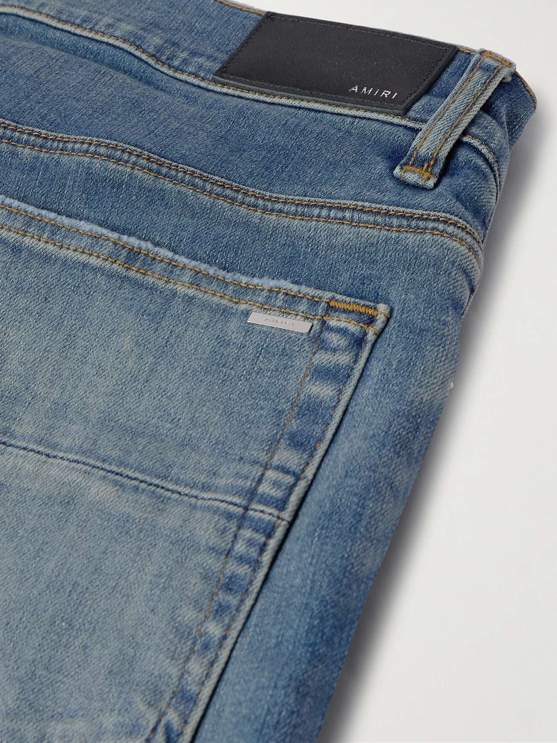 Skinny-Fit Distressed Patchwork Jeans 5