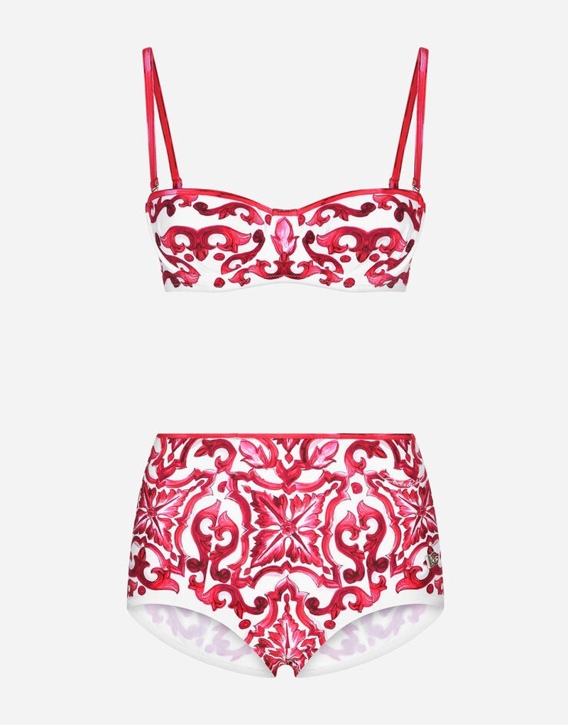 Majolica Print Balconette Bikini Top And Bottoms 1