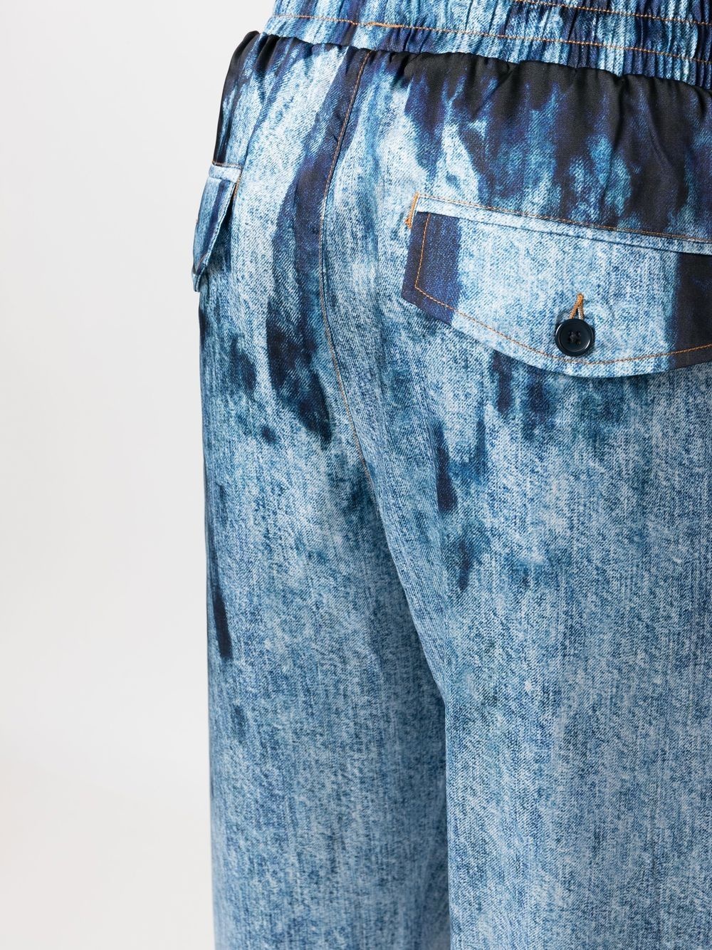 tie dye-print jeans - 4