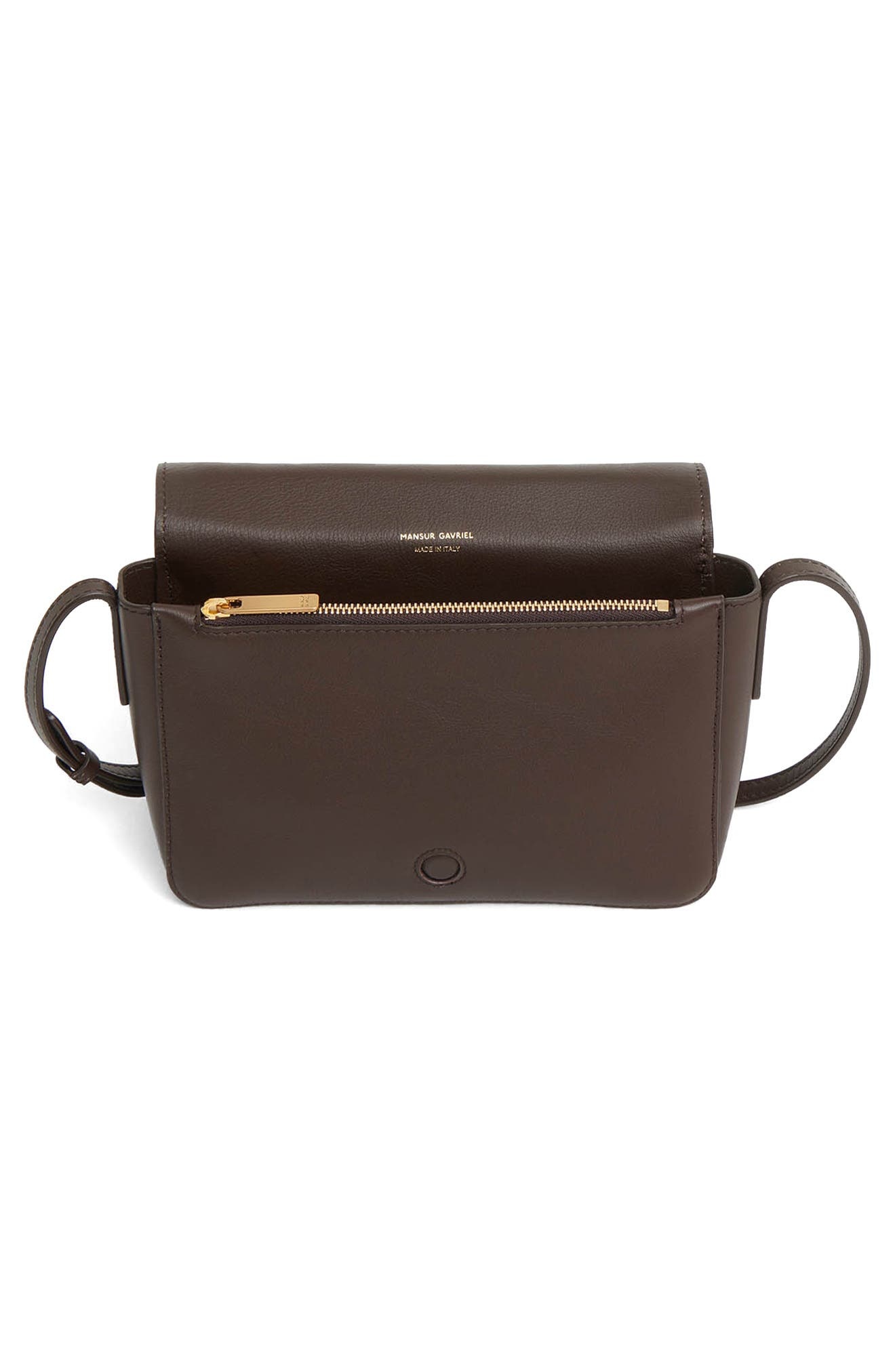 Mansur Gavriel Clio Leather Shoulder Bag in Chocolate at Nordstrom - 3