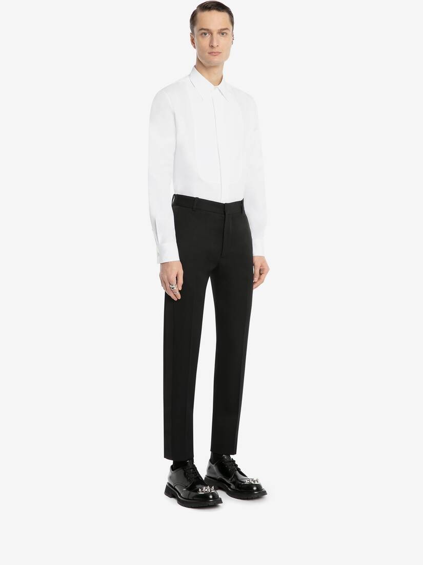 Tailored Cigarette Trousers in Black - 3