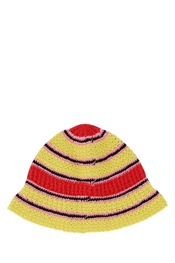 ハット Stella Mccartney Embroidered crochet hat Kids Green Berry Embroidered Crochet Bucket Hat | Stella