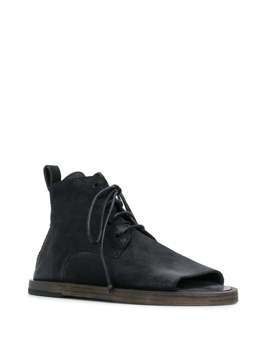 open toe flat desert boots - 2