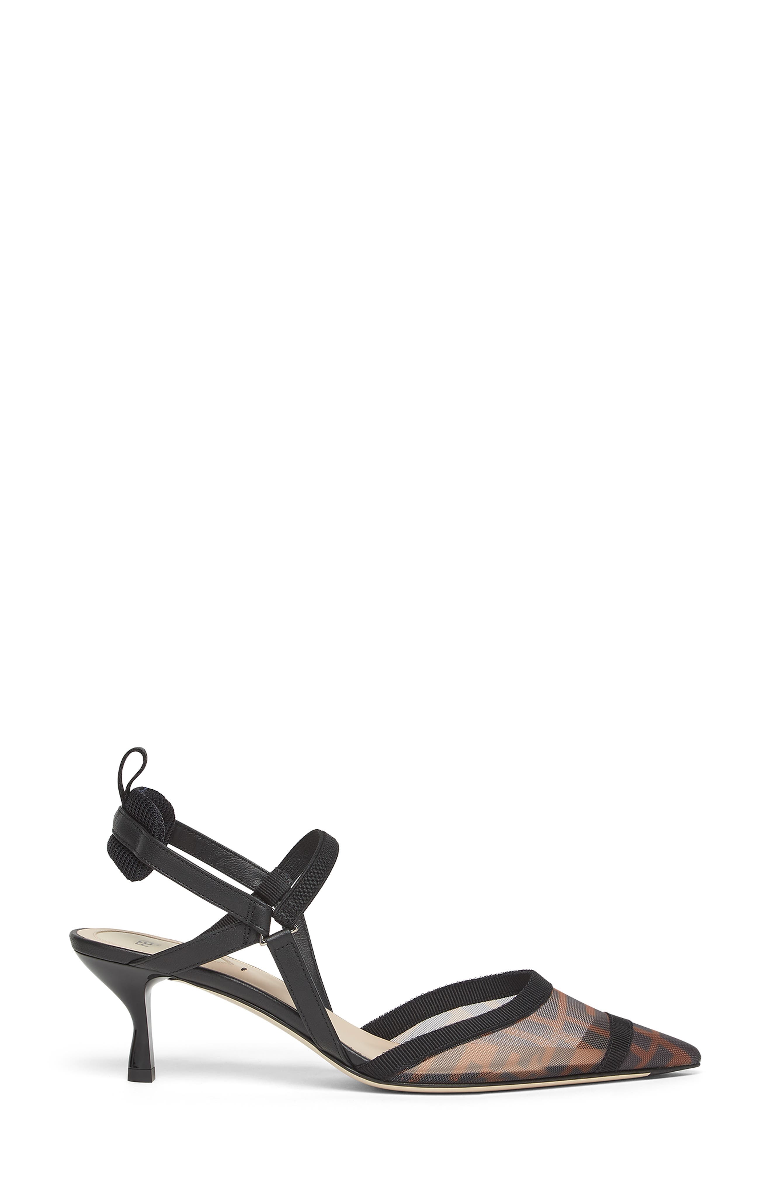 Fendi Colibrì Lite Pointed Toe Slingback Pump in Brown/Nero at Nordstrom - 2