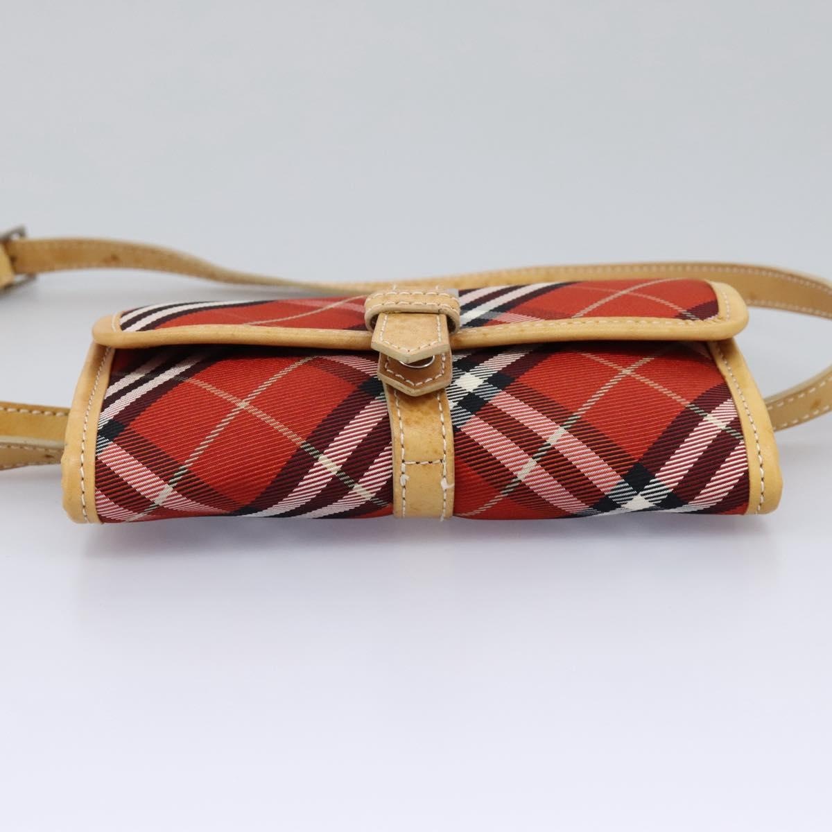 Burberry Nova Check Blue Label Waist Bag Canvas Red - 5