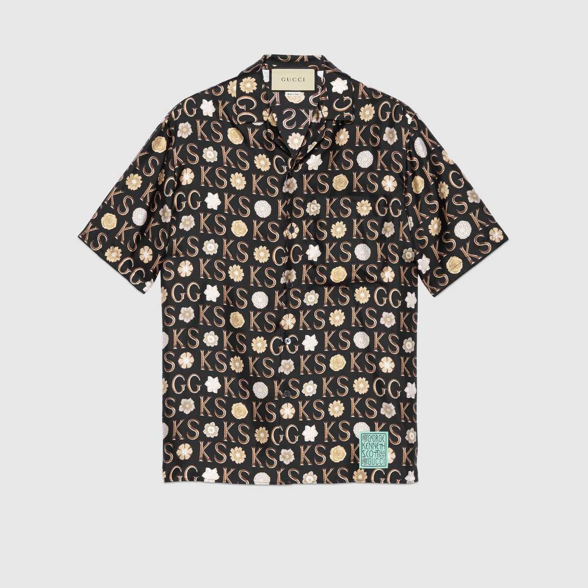 Ken Scott x Gucci print silk bowling shirt - 3