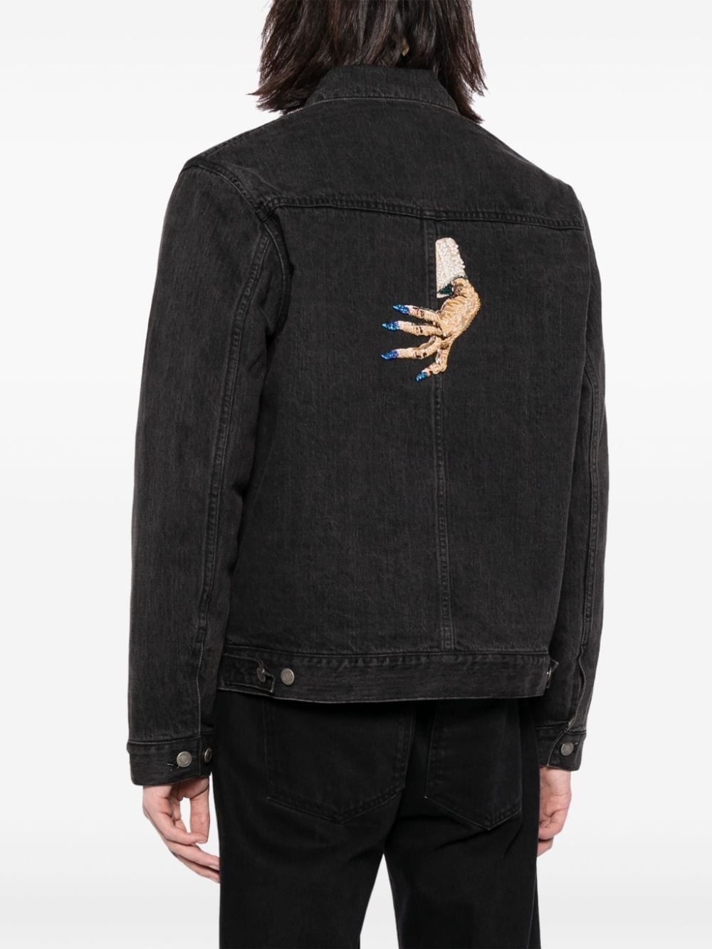 patch-detail wool-blend jacket - 4