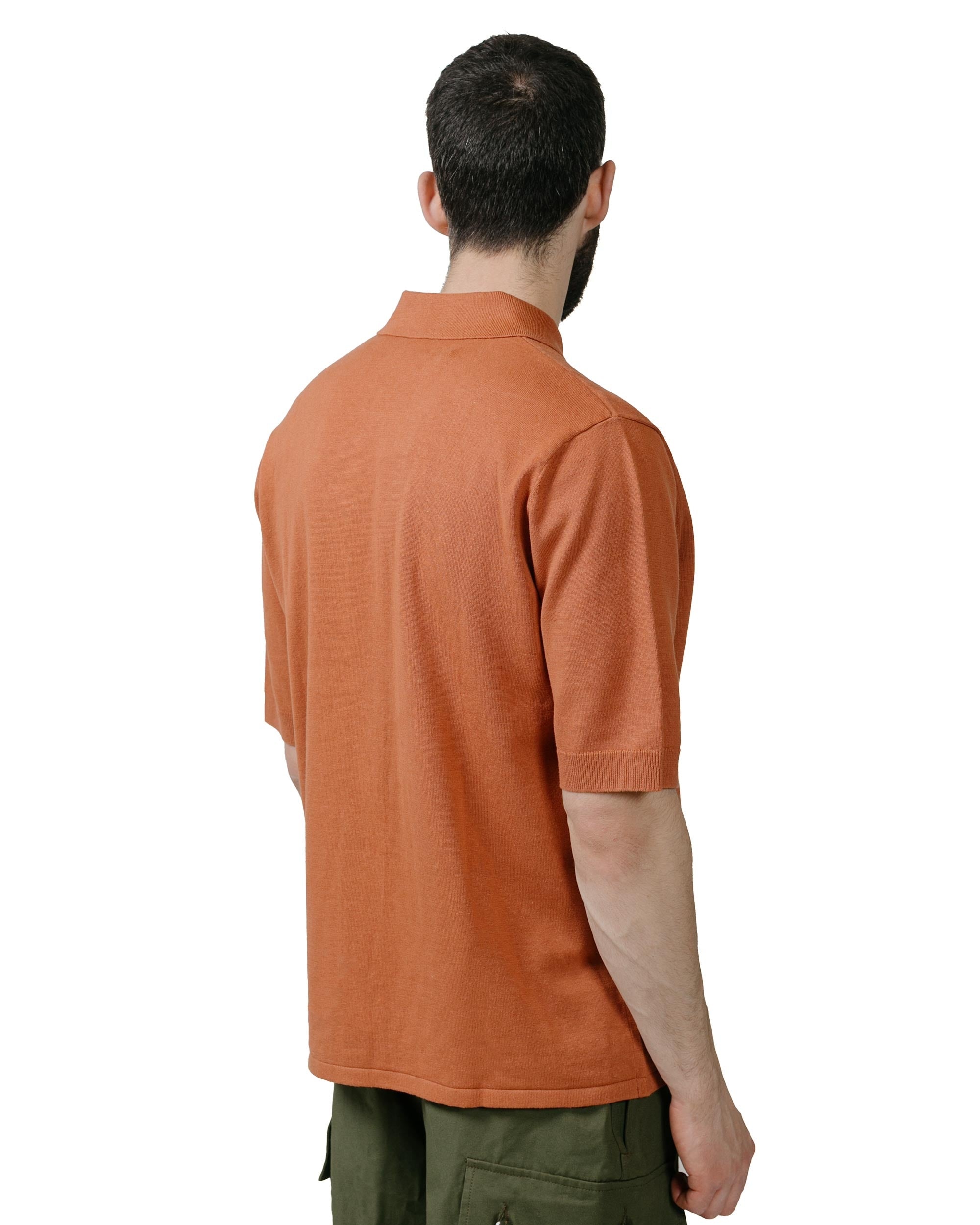Rollo Cotton Linen SS Shirt Red Clay - 3