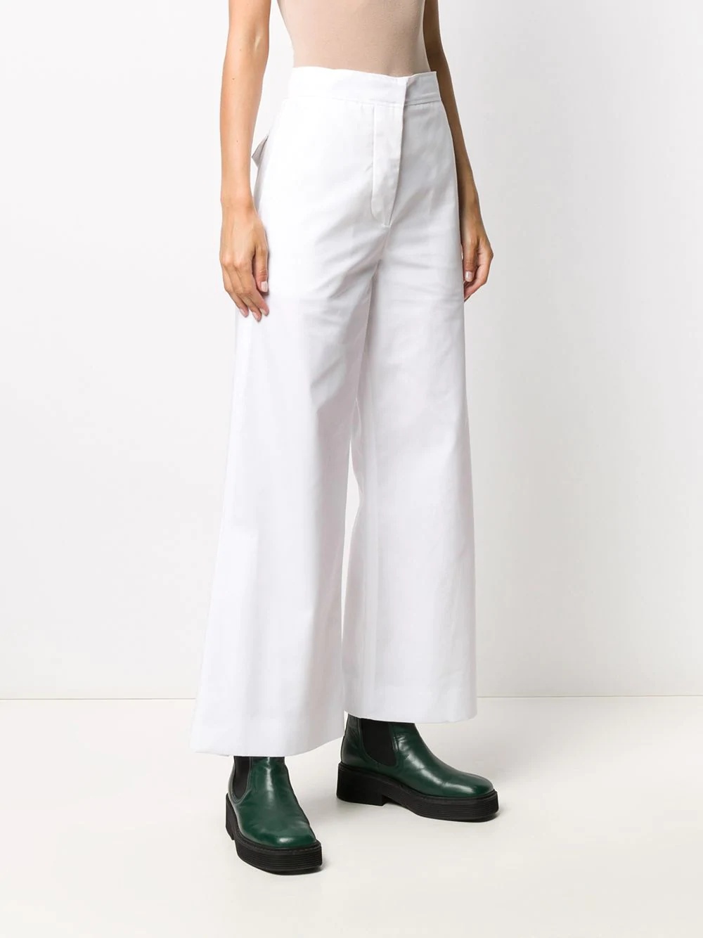 high-rise wide-leg trousers - 3