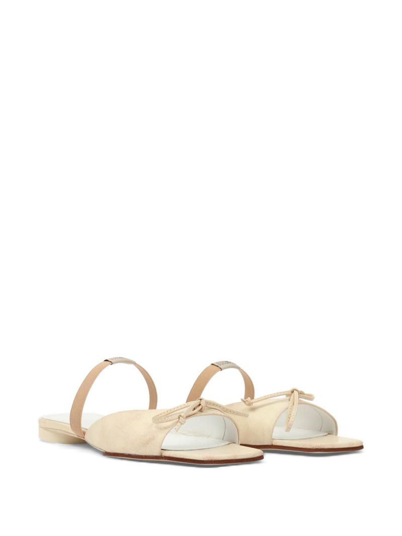 MM6 Maison Margiela bow squared leather sandals outlook