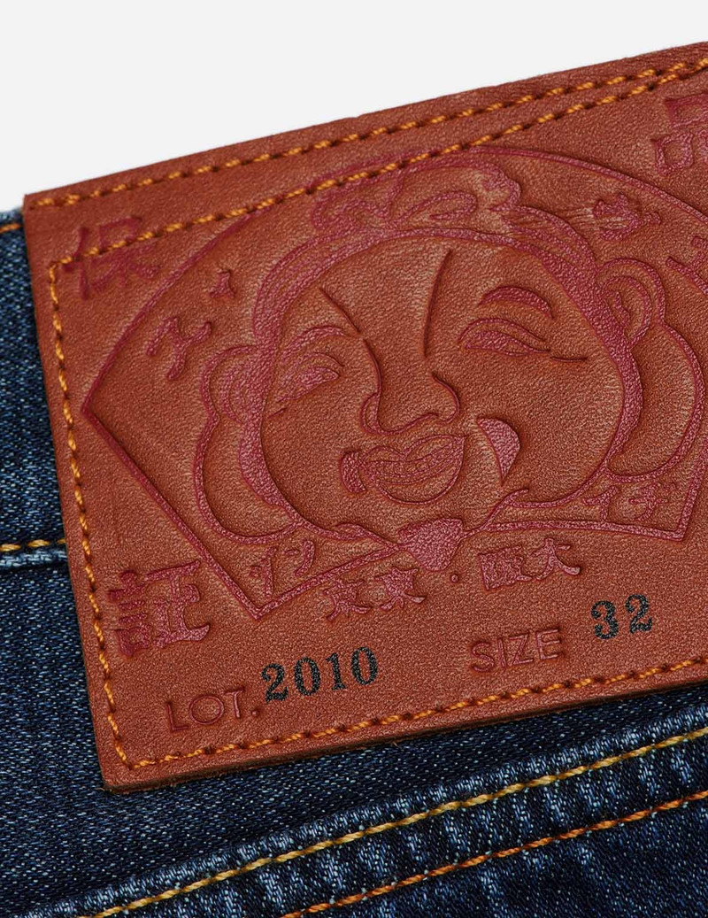 DARUMA AND LOGO CROPPED SLIM STRAIGHT FIT JEANS #2010 11