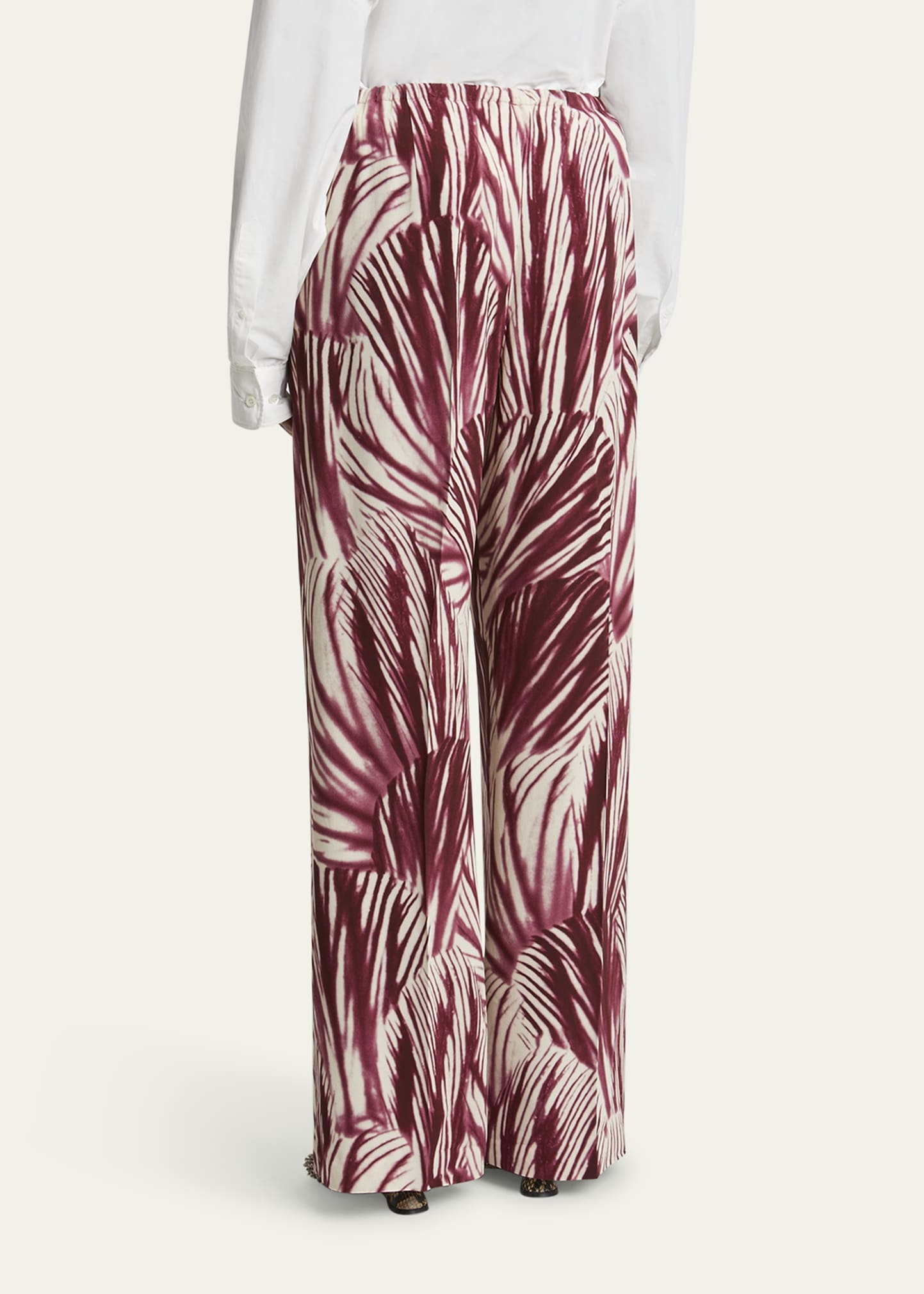 Puvis Printed Wide-Leg Drawstring Pants - 3