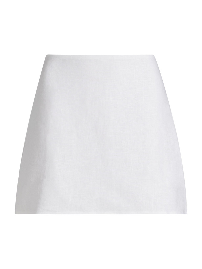 Women's Veranda Linen Miniskirt - White 1
