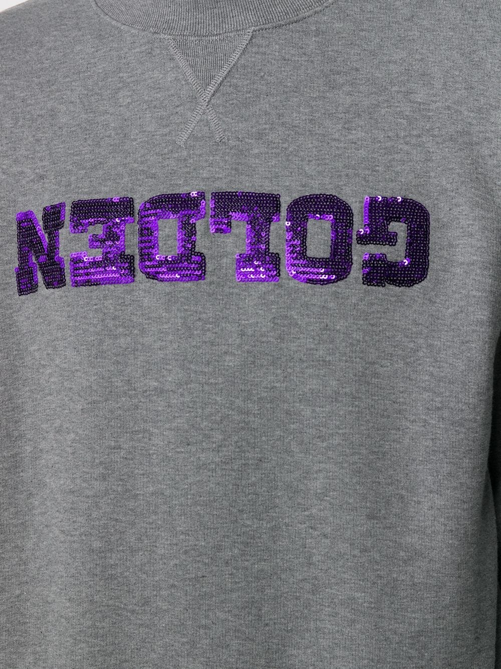 upside-down sequin logo sweatshirt - 5