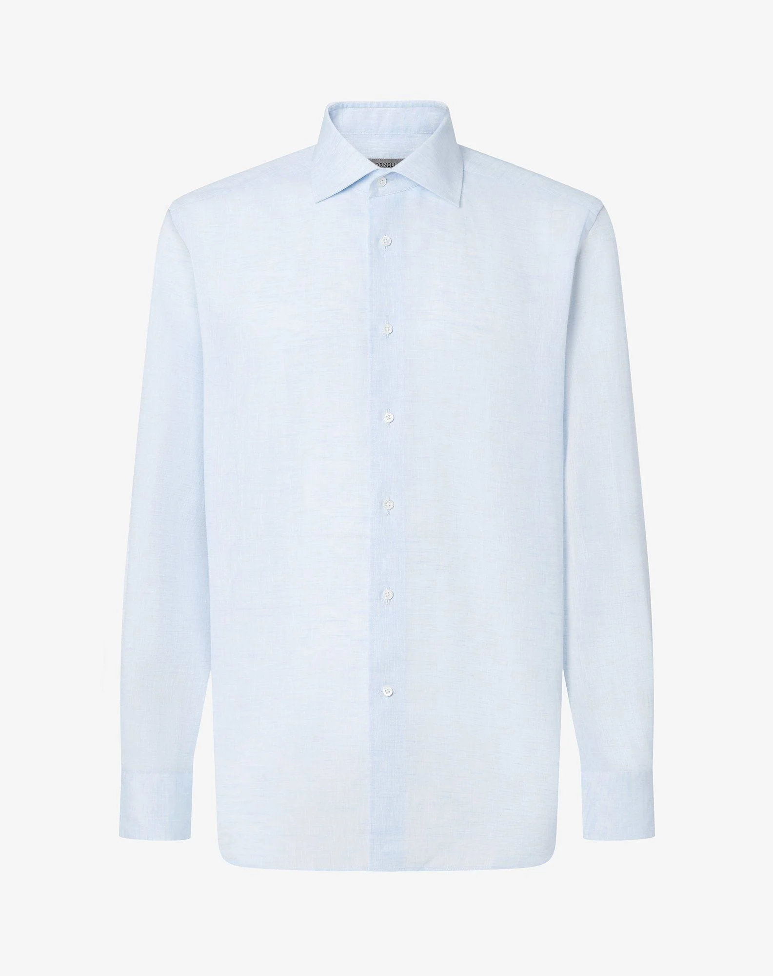 Light blue chambray linen shirt - 1