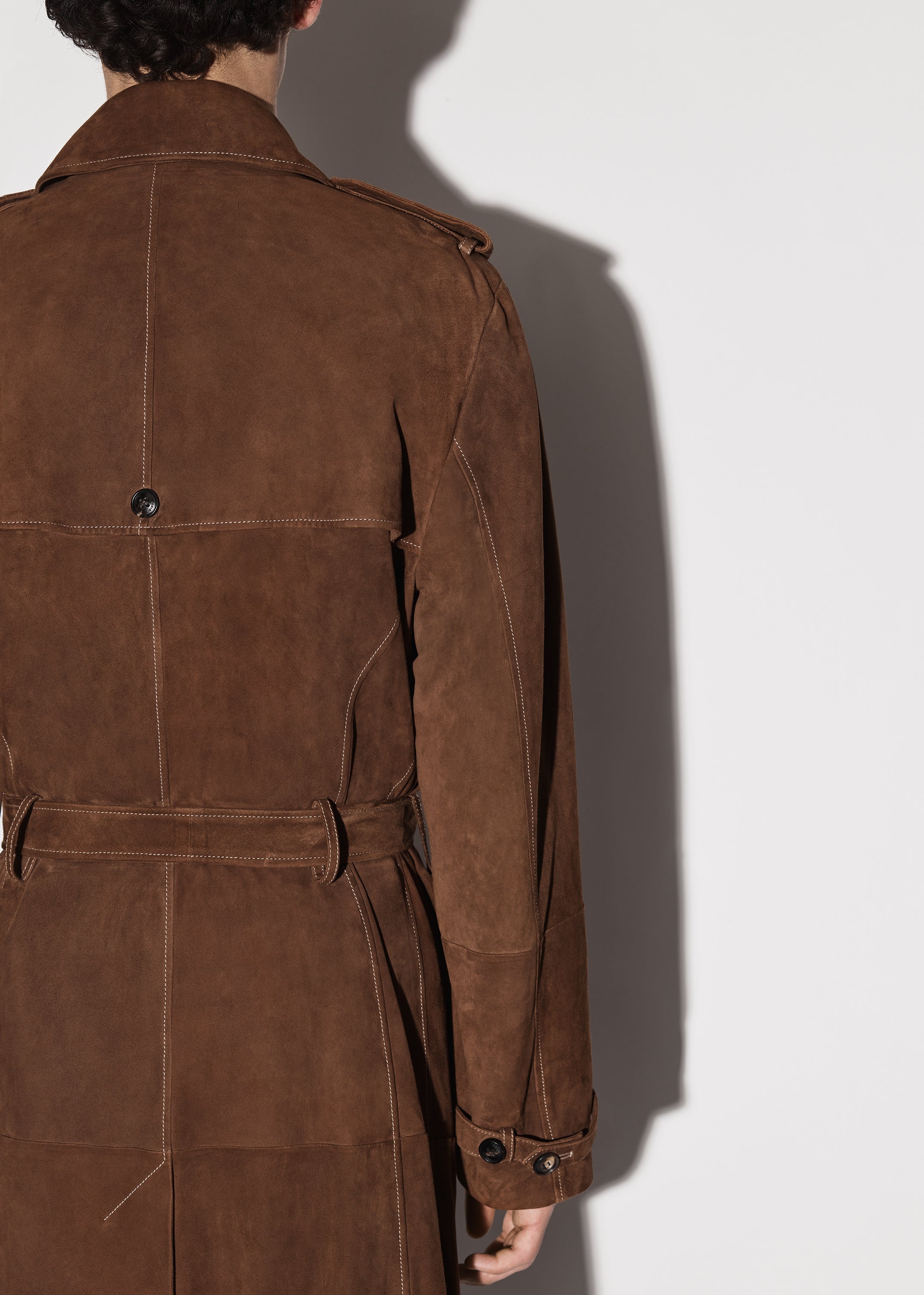 AMIRI SUEDE TRENCH COAT - 7