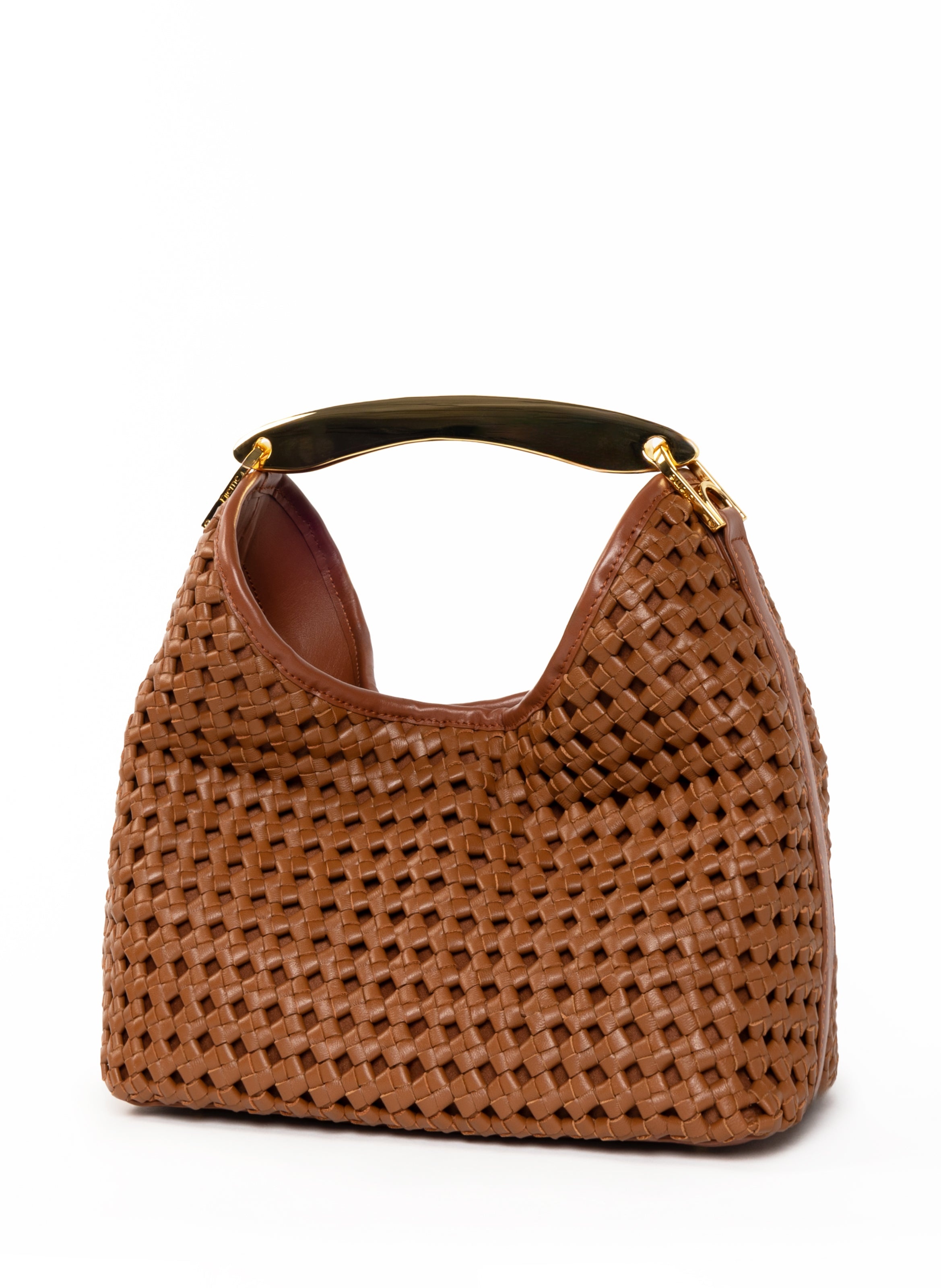 Boomerang Woven Leather Cognac - 3