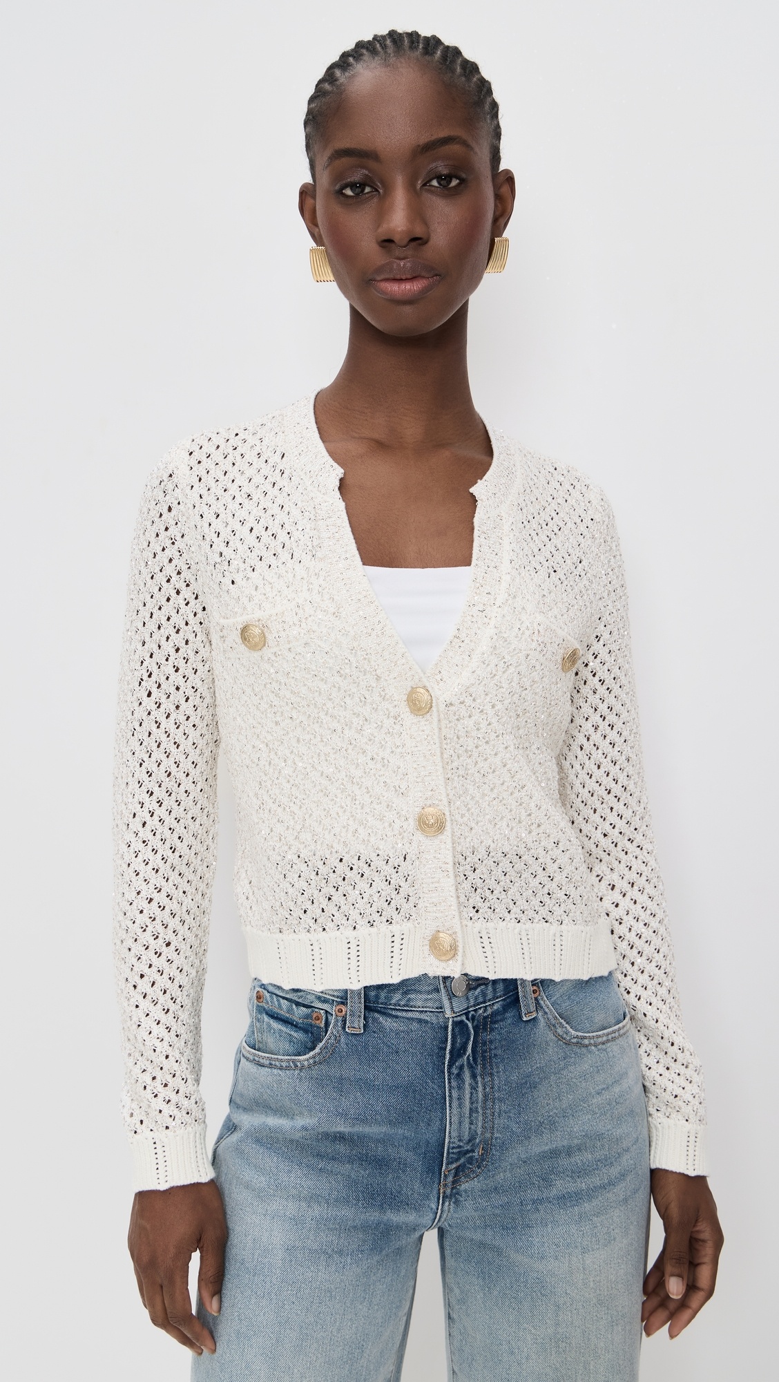 Blanca Sequin Crop Cardigan - 6