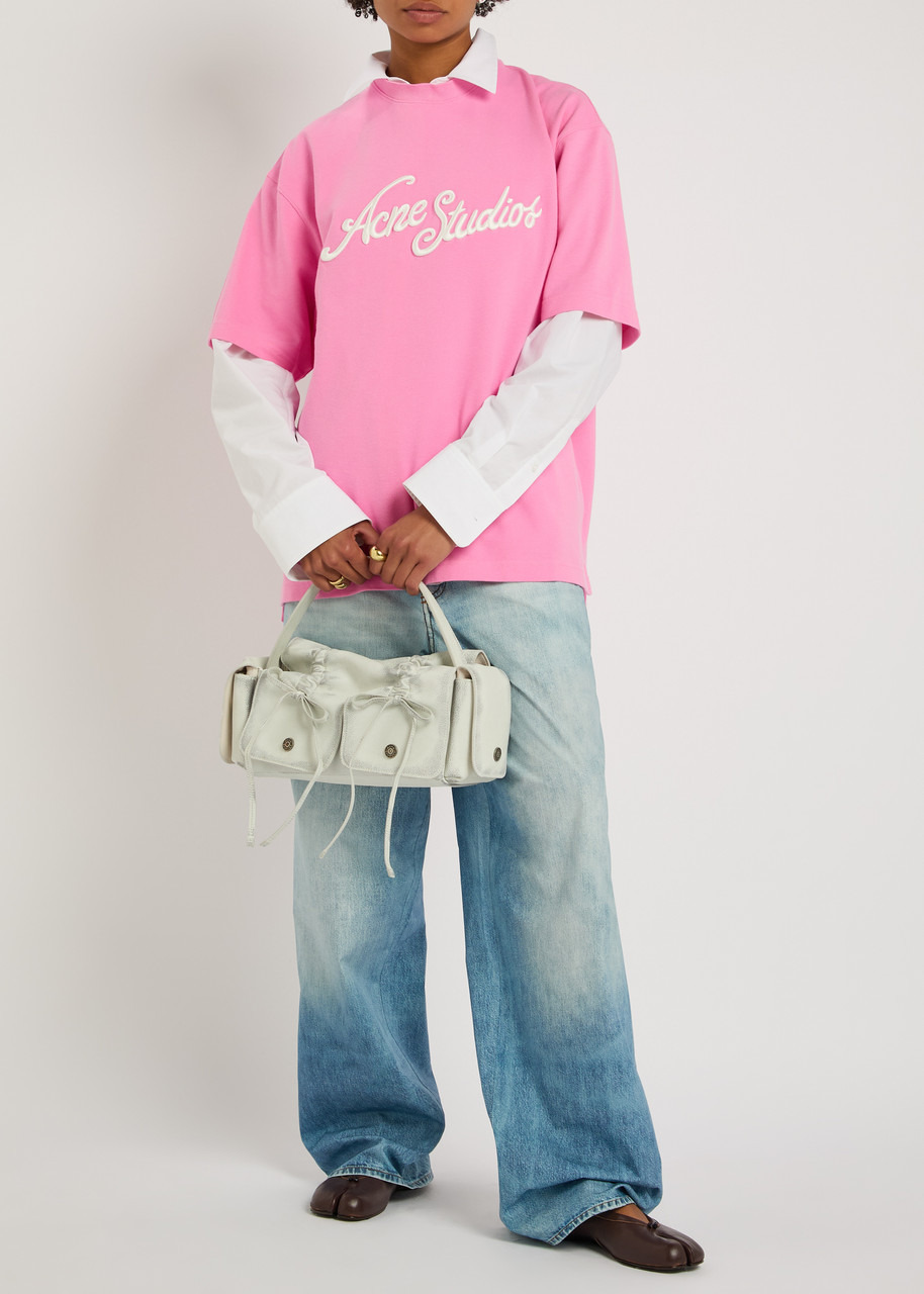 Acne Studios Logo-embroidered Piqué Cotton T-shirt - 4