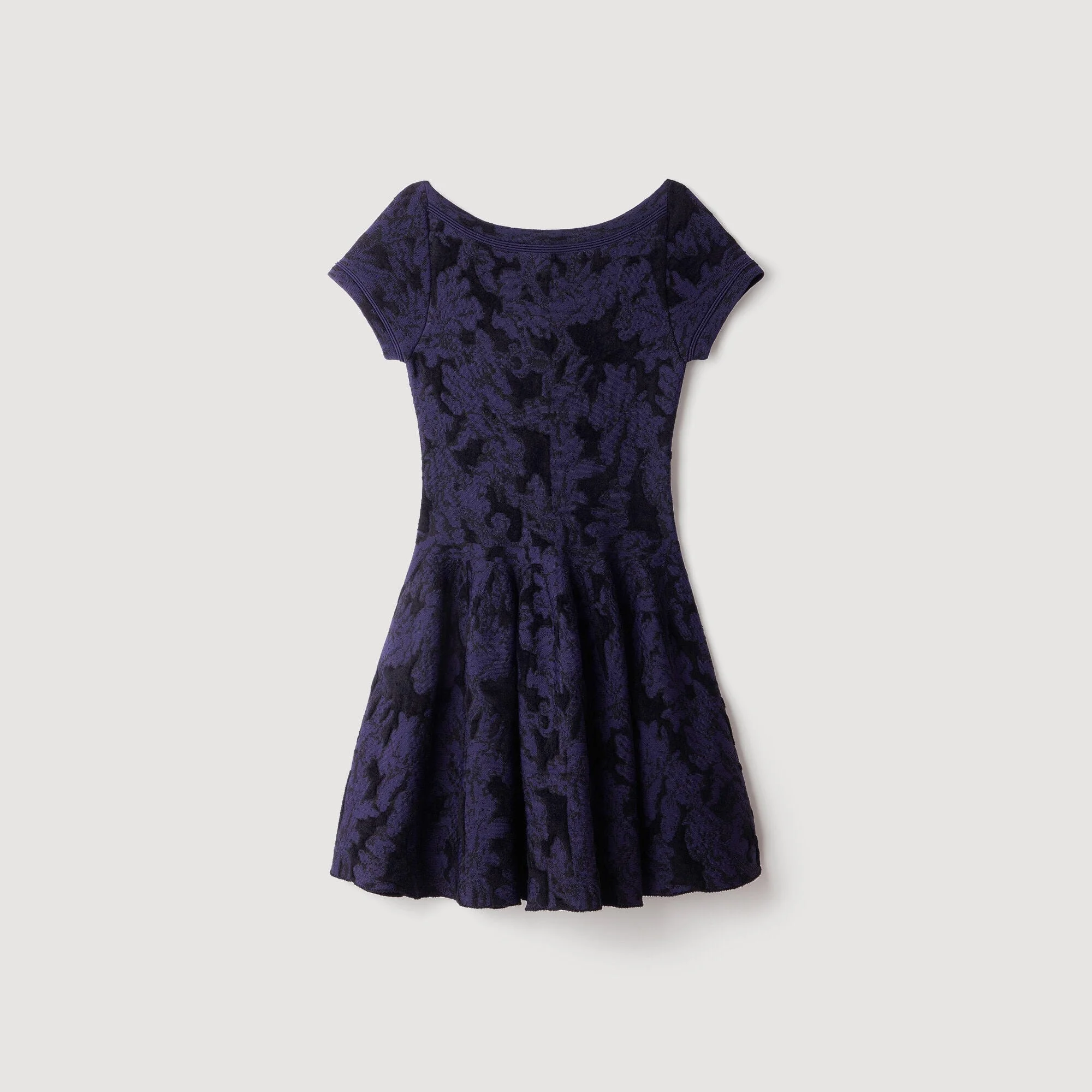 FLORAL JACQUARD KNIT DRESS - 1