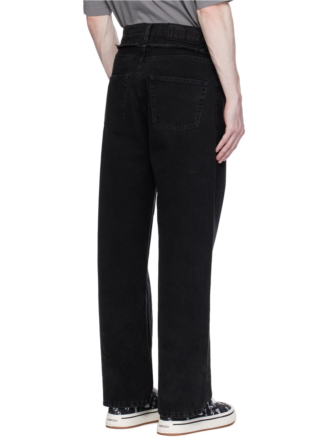 Black Waist Detail Jeans - 3