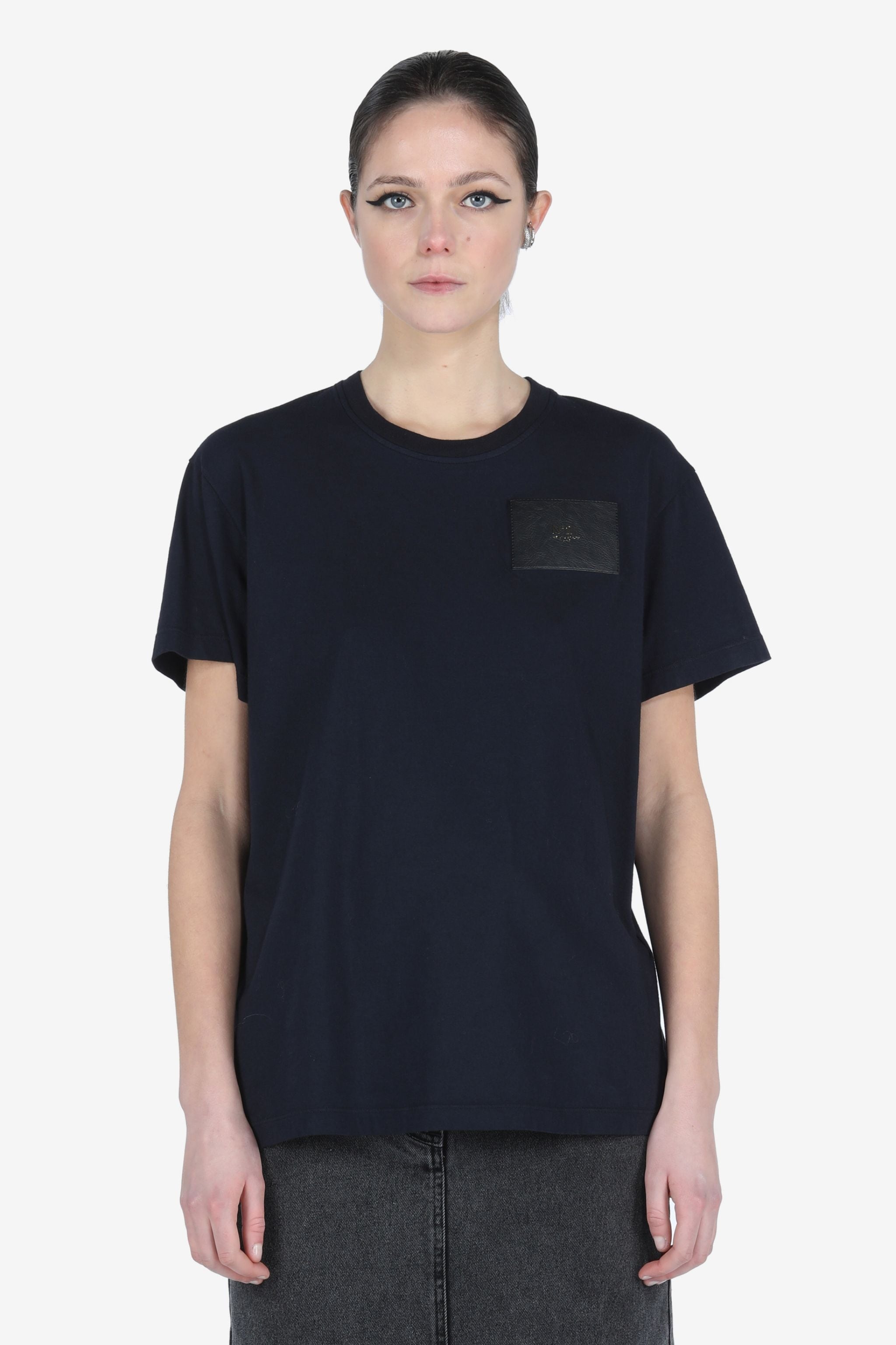 LOGO-PATCH COTTON T-SHIRT - 1